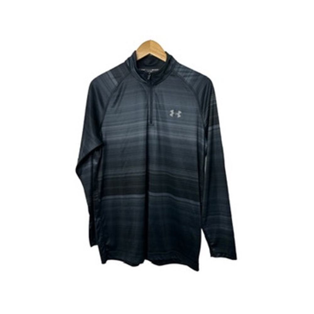 Under Armour HeatGear Loose Fit Black 1/4 Zip Pullover Shirt Men's Medium